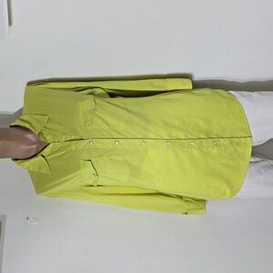 🆕️Cathy Daniel's Polo Collar V Neck Green Shirt